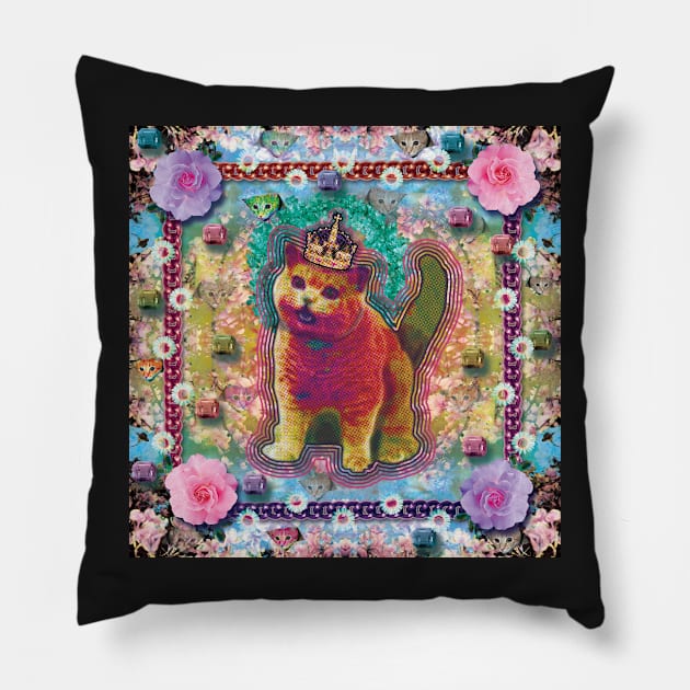 this first of his name king cat of the web Pillow by STORMYMADE