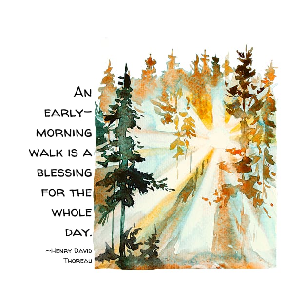 Henry David Thoreau Quote - An early-morning walk by Underthespell