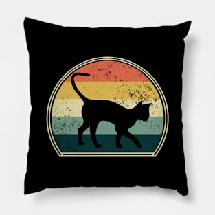 Retro vintage Halloween Cat Pillow