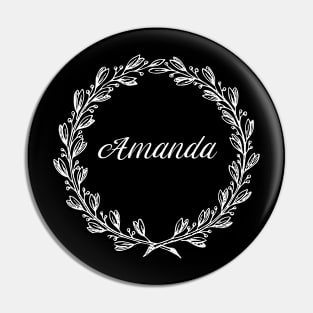 Amanda Floral Wreath Pin