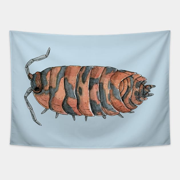 Porcellio scaber "Lava" Isopod Tapestry by paintedpansy