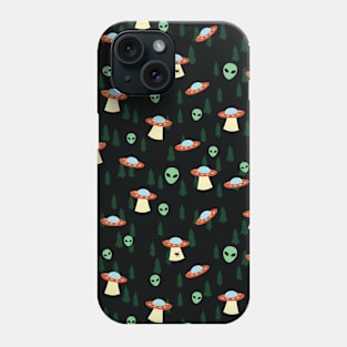 Alien Abduction UFO Pattern Phone Case