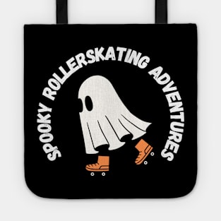 Spooky rollerskating Adventures. Halloween: Cute little ghost rollerskating Tote