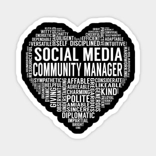 Social Media Community Manager Heart Magnet