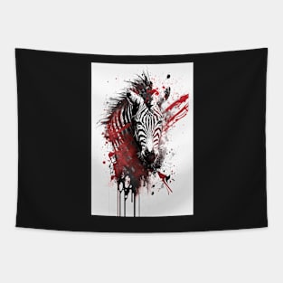 Zebra Ink Painting Tapestry