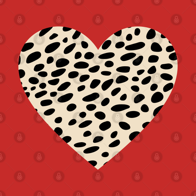 Cheetah Leopard Original Print Heart Shape by RageRabbit