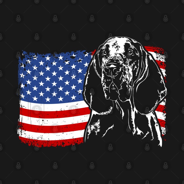 Proud Bracco Italiano American Flag patriotic dog by wilsigns