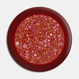 A Thousand Snowflakes in Festive Red Pin