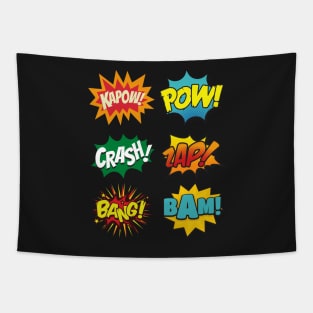 Fight Scene Noises Sounds Comic Books Onomatopoeia Tapestry