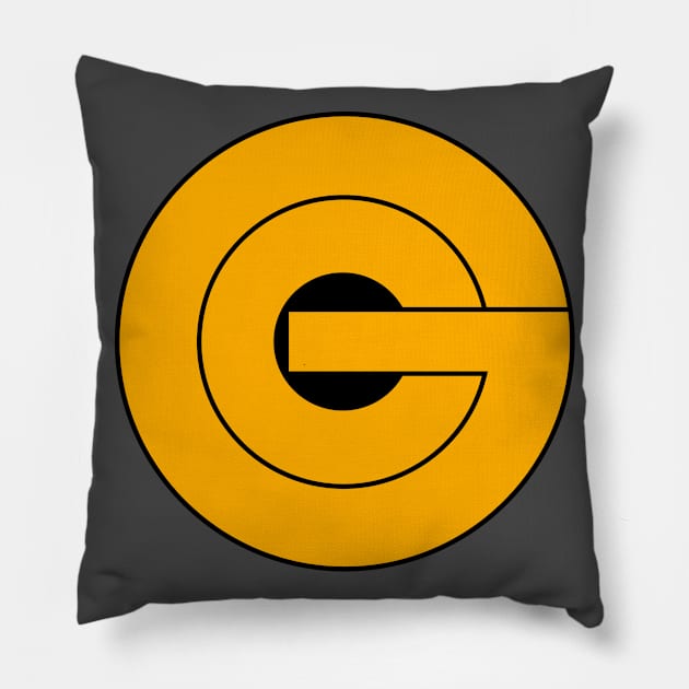 Gold Circle Department Store Pillow by carcinojen