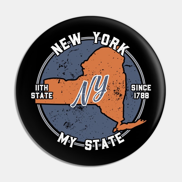 New York My State Patriot State Tourist Gift Pin by atomguy