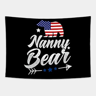 Nanny Bear Patriotic Flag Matching 4th Of July Tapestry