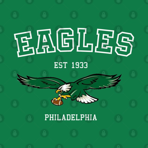 Vintage Eagles Football by Curious Sausage