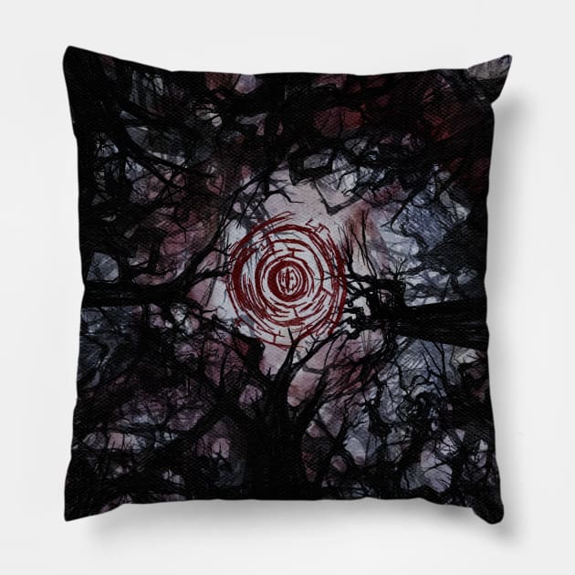 Glitched Forest Pillow by LostGhostBoy