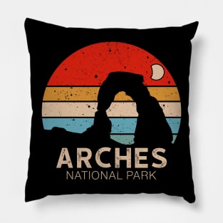 Arches National Park Utah - Vintage Sunset Pillow