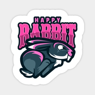 Cute Rabbit With A Jumping Magnet