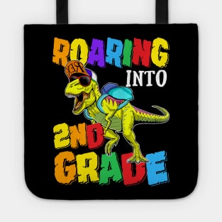 Roaring Into 2nd Grade Dinosaur Back To School Tote