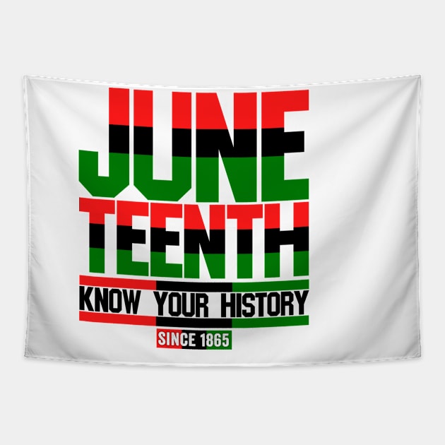 Juneteenth | Know Your History Since 1865 Tapestry by JJDezigns