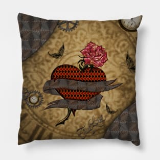 Steamgearspunk, wonderful heart Pillow