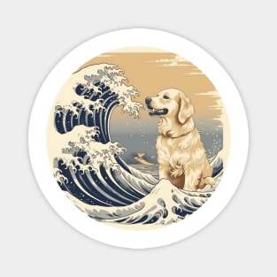 Golden Retriever Great Wave Magnet