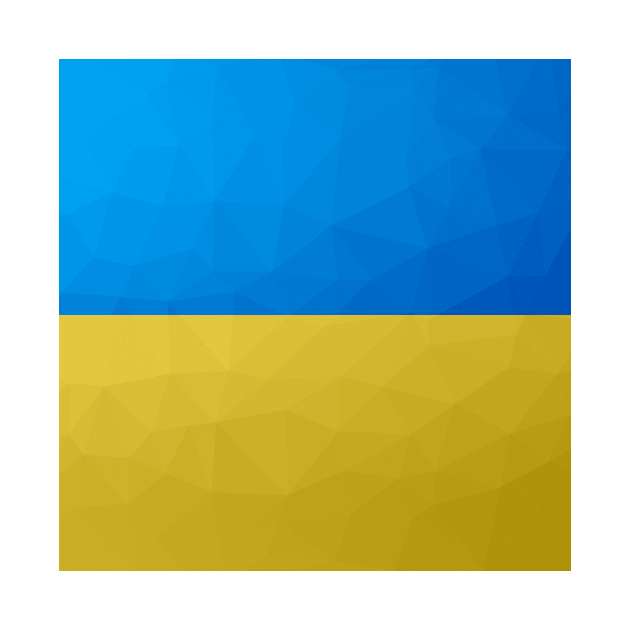 Ukraine flag yellow blue geometric pattern mesh by PLdesign