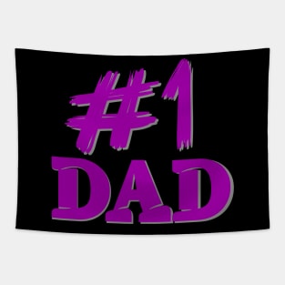 #1 DAD TShirt Father's Day Gift Tapestry