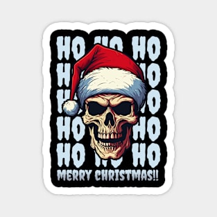 ho ho ho, skull santa Magnet