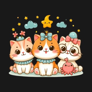 Three cute cat T-Shirt