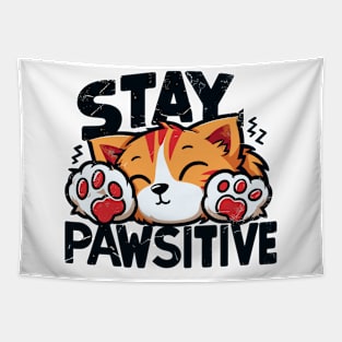 Stay Pawsitive Tapestry