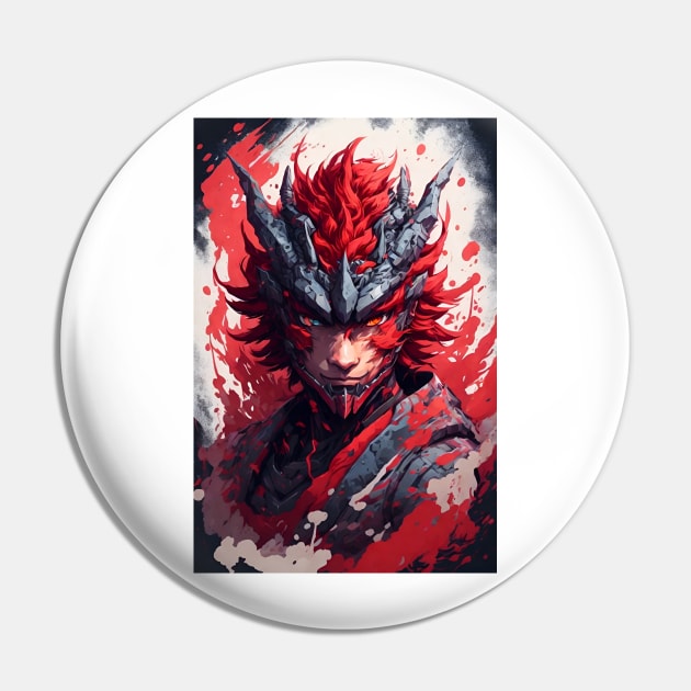 Dragon Slayer Pin by Ginta Art Abstract 