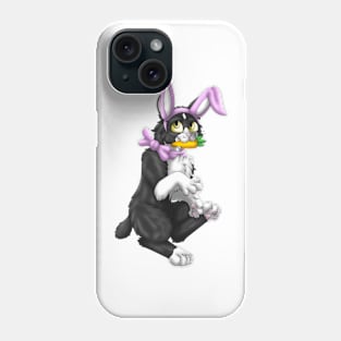 Bobtail BunnyCat: Tuxedo Bicolor (Pink) Phone Case
