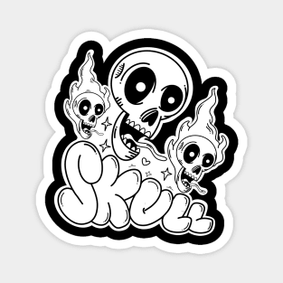 three little skull Magnet