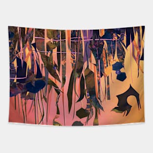 Bohemian Peach Floral Tapestry