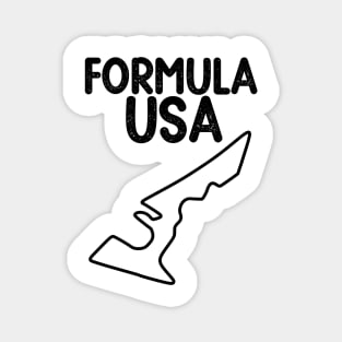 Formula USA Racing Circuit Car Map Grand Prix Race Magnet