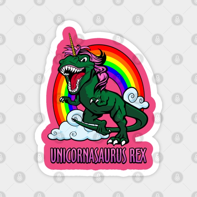 Unicornasaurus Rex Magnet by DavesTees