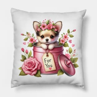 Valentine Chihuahua Dog For You Pillow