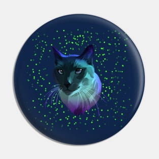 Cute cat in colorful Pin