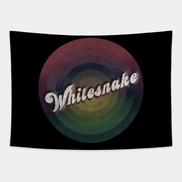 retro vintage circle Whitesnake Tapestry by NamaMarket01