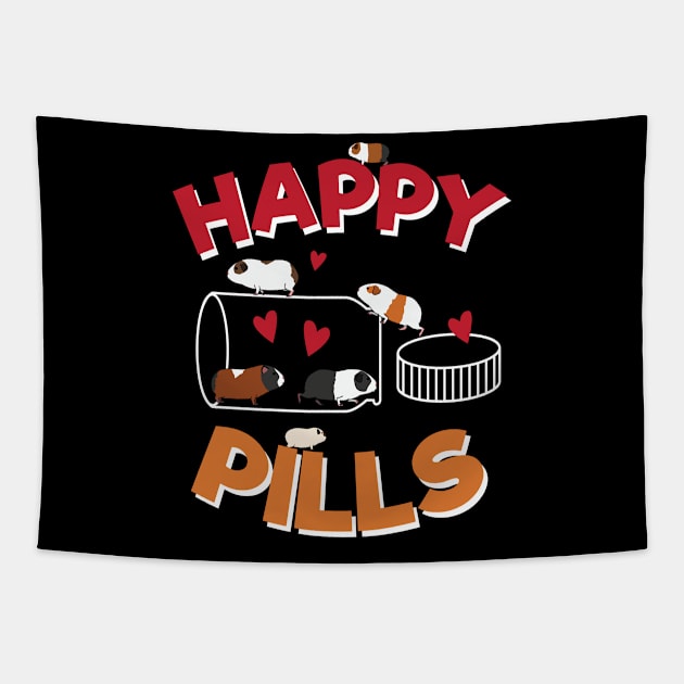 Happy Pills Guinea Pig Tapestry by MooonTees