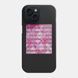 Pink and iridescent triangles Phone Case