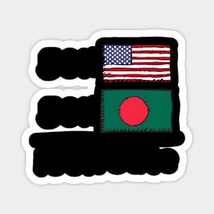 50 American 50 Bangladeshi 100 Bangladesh Usa Flags Magnet