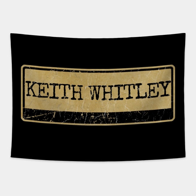 Aliska text black retro - Keith Whitley Tapestry by Aliska