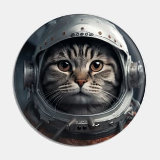 Astronaut Cat in Space - European Shorthair Pin