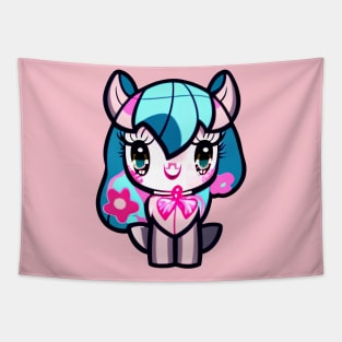 A CUTE KAWAI Pony girl Tapestry