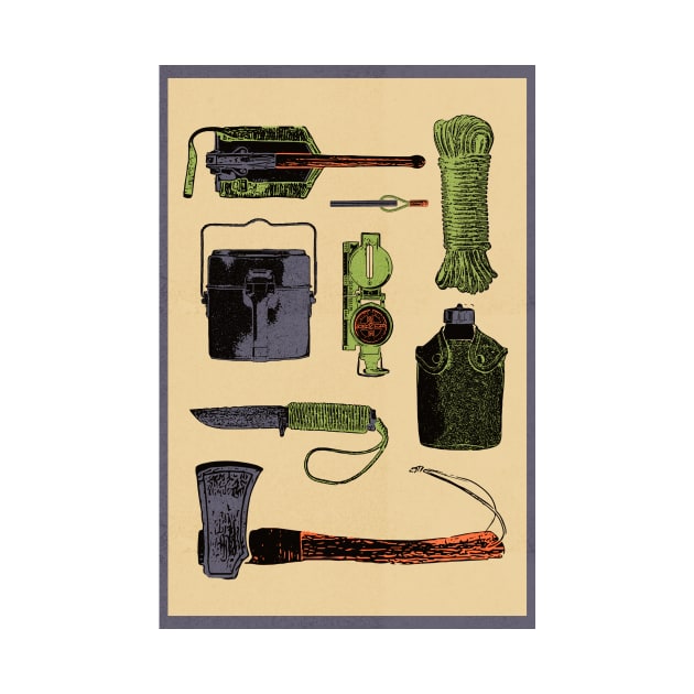 Survival Gear Illustration by NaturalSkeptic