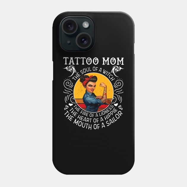 Tattoo Mom The Soul Phone Case by Spaceship Pilot