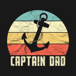 Super Papa Captain Dad Father's Day T-Shirt