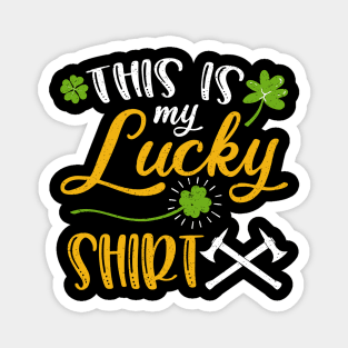 Firefighter This is My Lucky Shirt St Patrick's Day Magnet