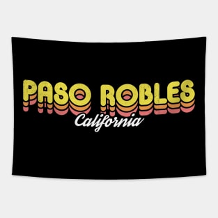 Retro Paso Robles California Tapestry