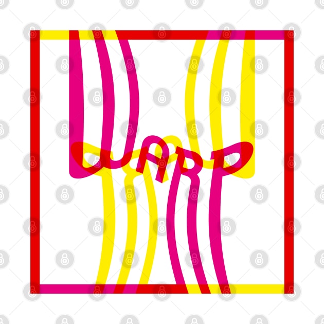 Warp Typography (Magenta Yellow Red) by John Uttley